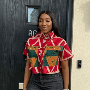 Adire Crop Top